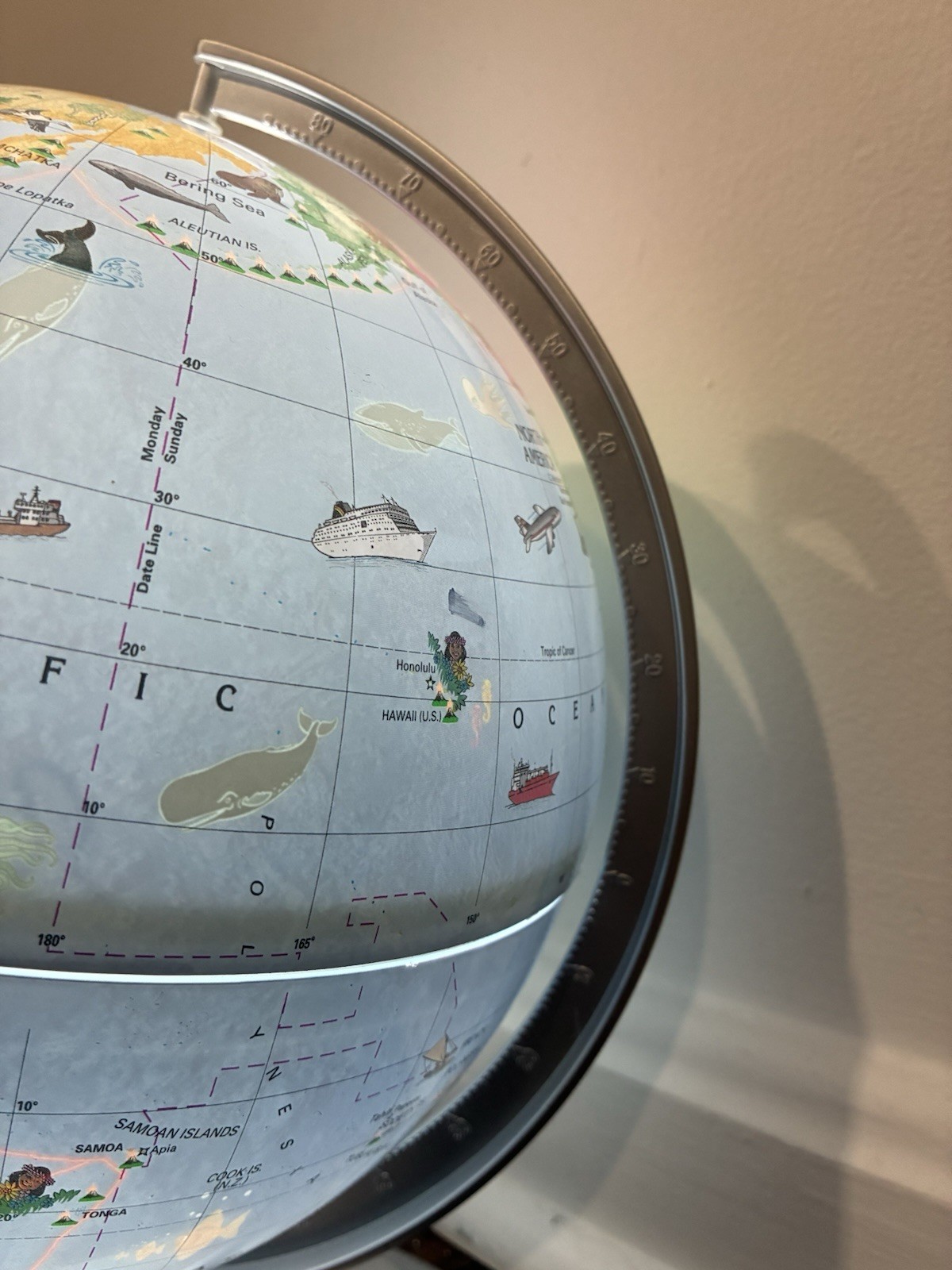Replogle Globes 10 Inch Diameter Model #12534 LIGHTS UP Working