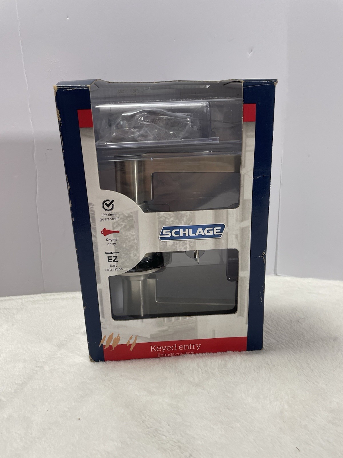 Schlage F51-LAT Latitude Single Cylinder Keyed Entry Door Lever