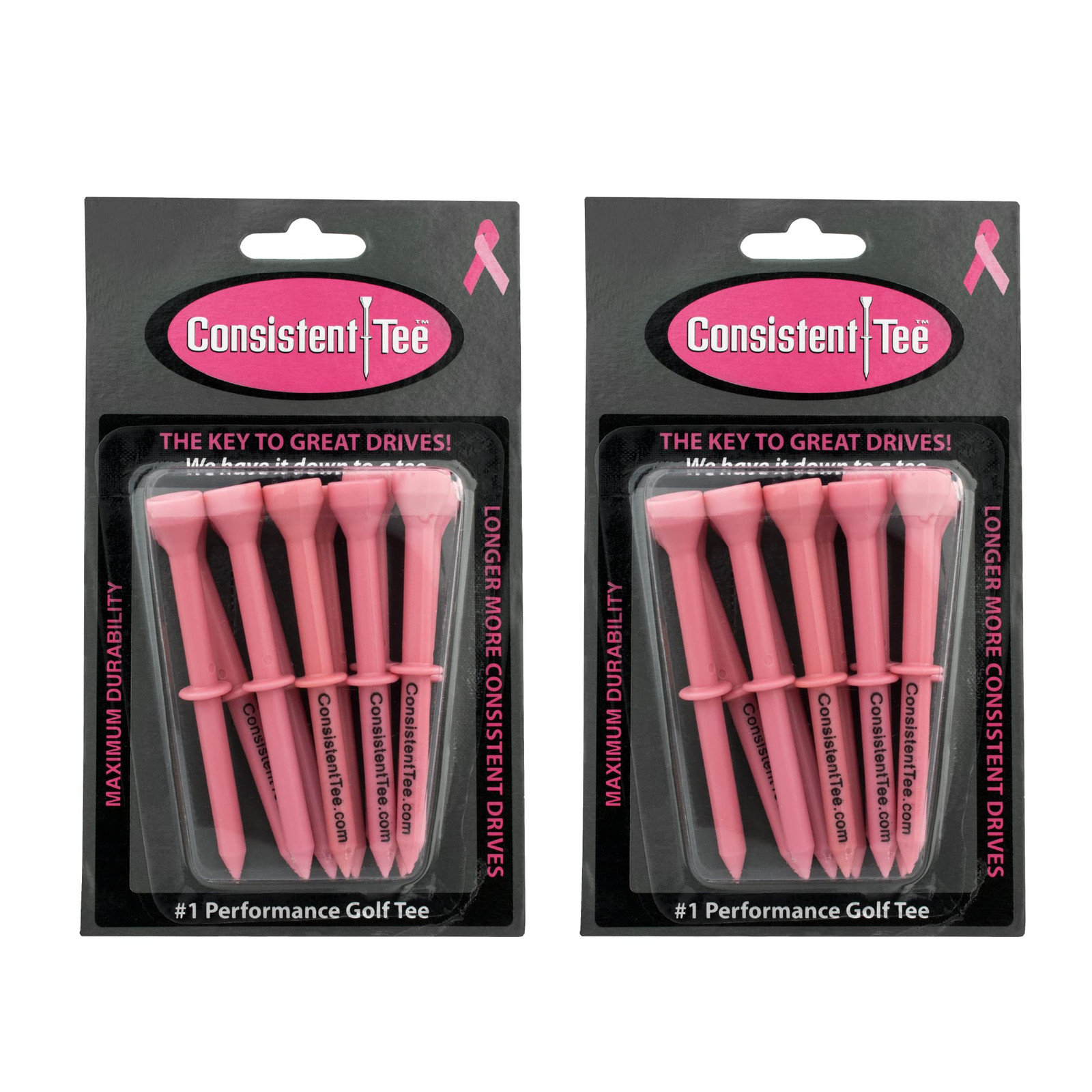 Consistent Golf Tees 3 1/4" PINK - 2 Pack