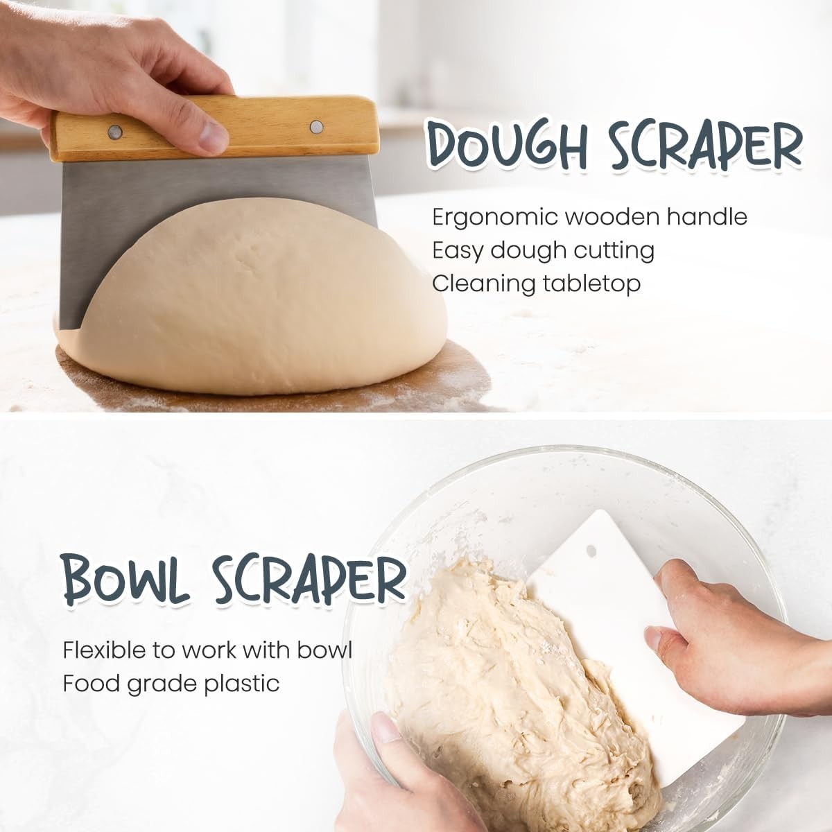 9-Inch Round & 10-Inch Oval Rattan Proofing Baskets with Essential Baking Tools