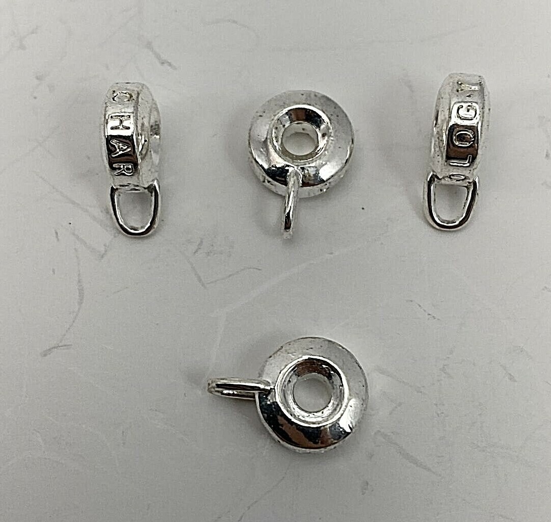 100 ~  Silver Bails Connectors for Charms/Pendants/Beads #9 Box 102