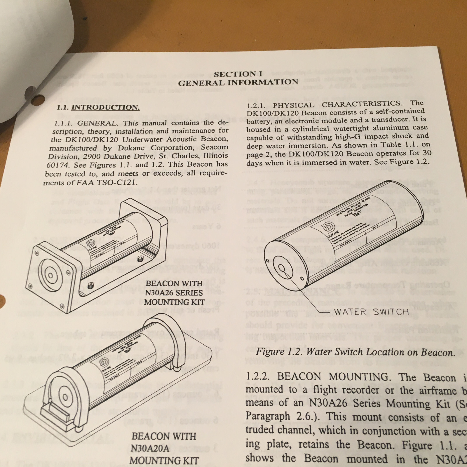 Dukane DK100 & DK120 Beacon Technical Manual