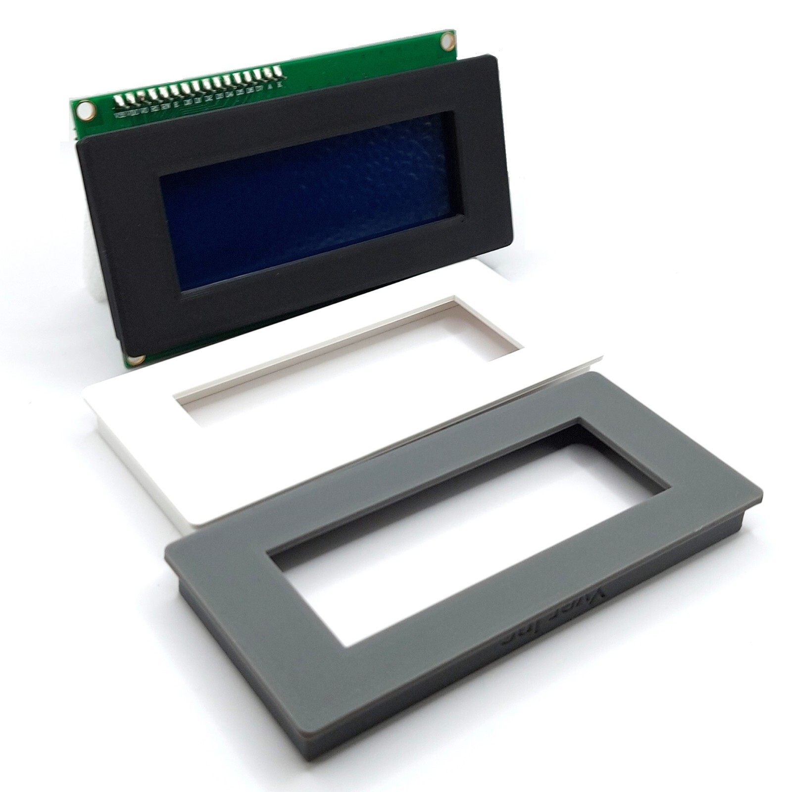 Mounting frame bezel for Arduino Raspberry LCD 20x4 4x20 LCD 2004 YverInc Labs