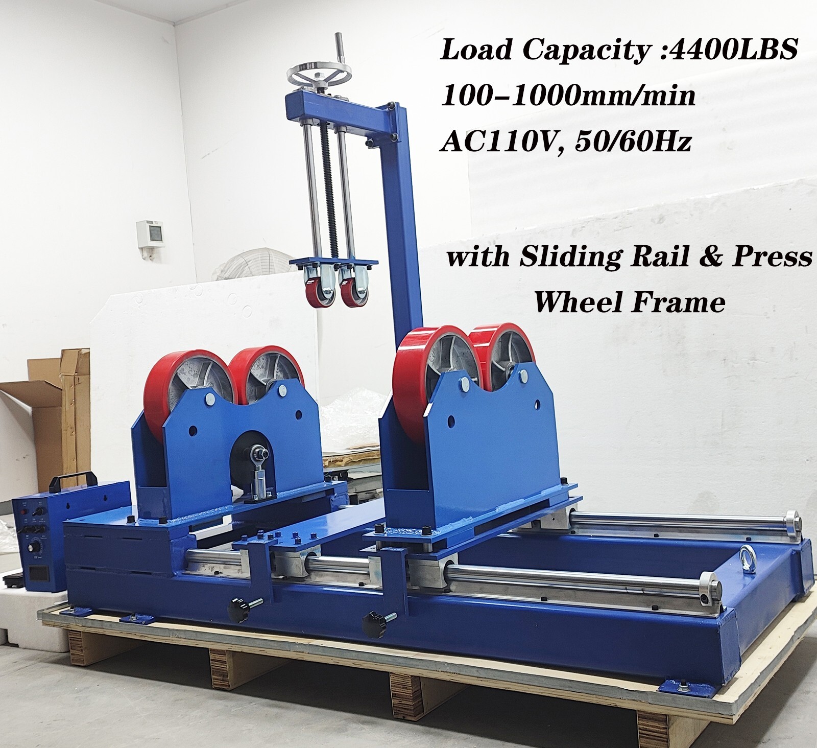 2T Tank Welding Turning Roller Welding Rolls Positioner with Sliding Rail &Frame