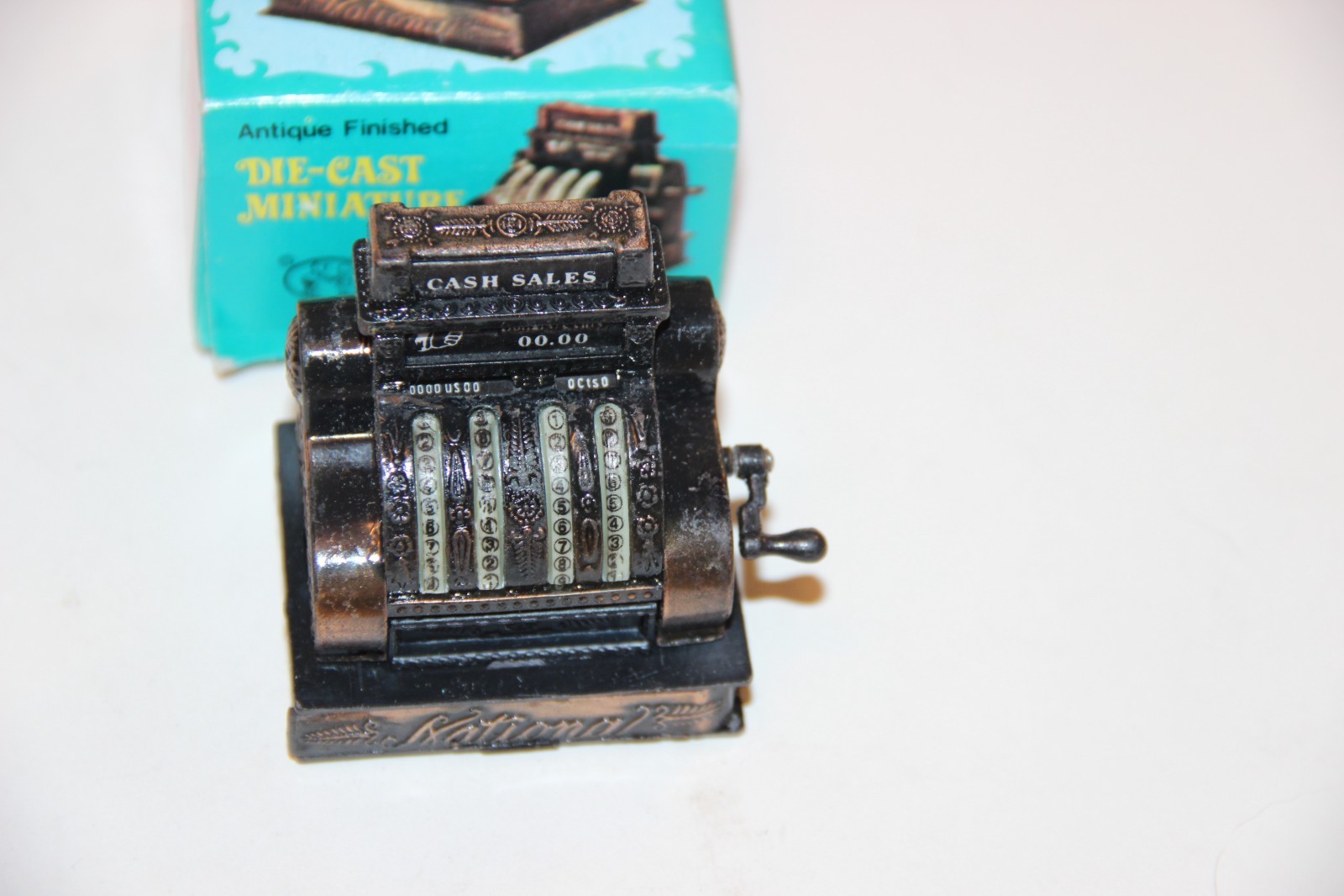 Antique Finished Die-Cast Miniature Pencil Sharpener No. 8757 Cash Register