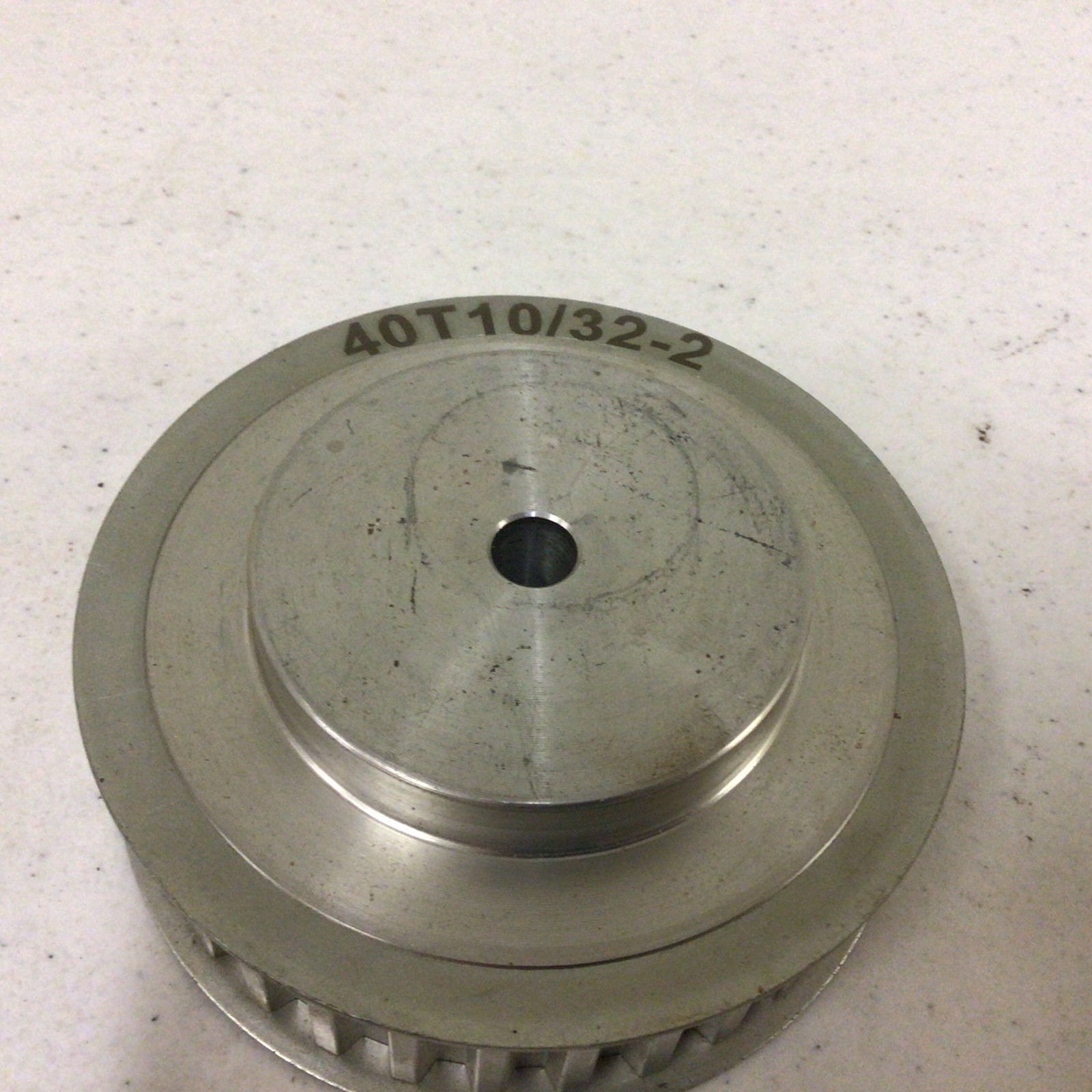 NEW, PTI  40T10/32-2 100MM PULLY W/A 25MM BAND DIAMETER 20MM INPUT, FREE SHIP