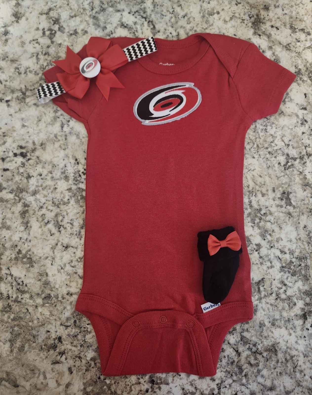 Hurricanes newborn/baby clothes girl Canes baby gift Carolina hockey baby girl