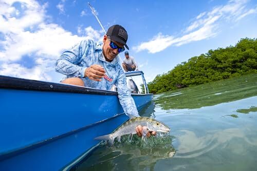 Men's Trucker, Anti-Glare Snapback Fishing Hat One Size Huk and Bars - Black
