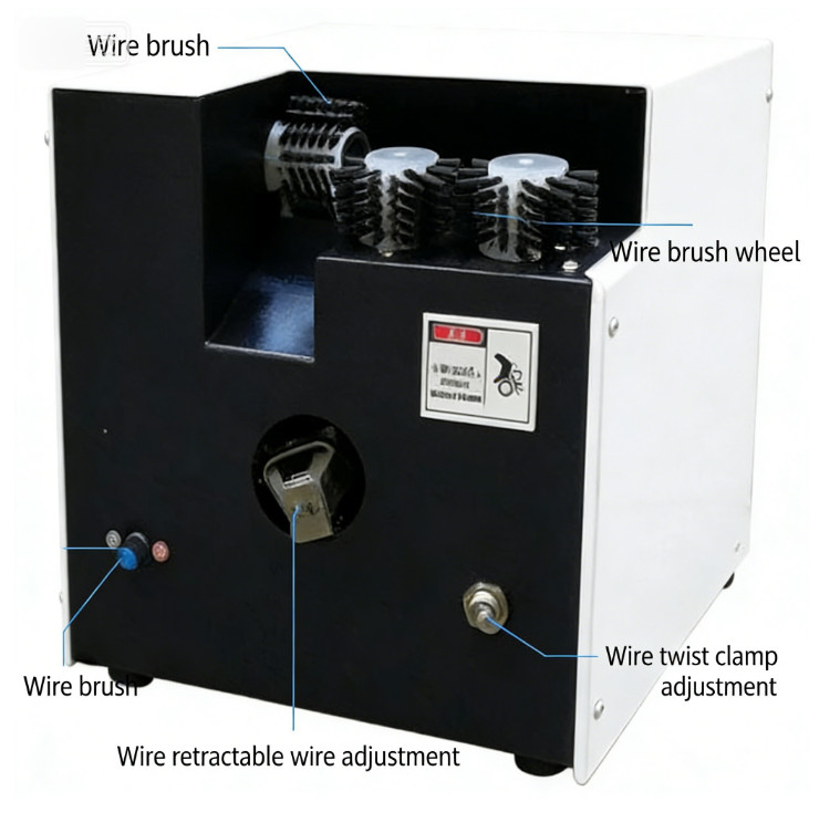 Shielded Wire Brushing and Twisting Machine Small Stripping Twister Machine 220v