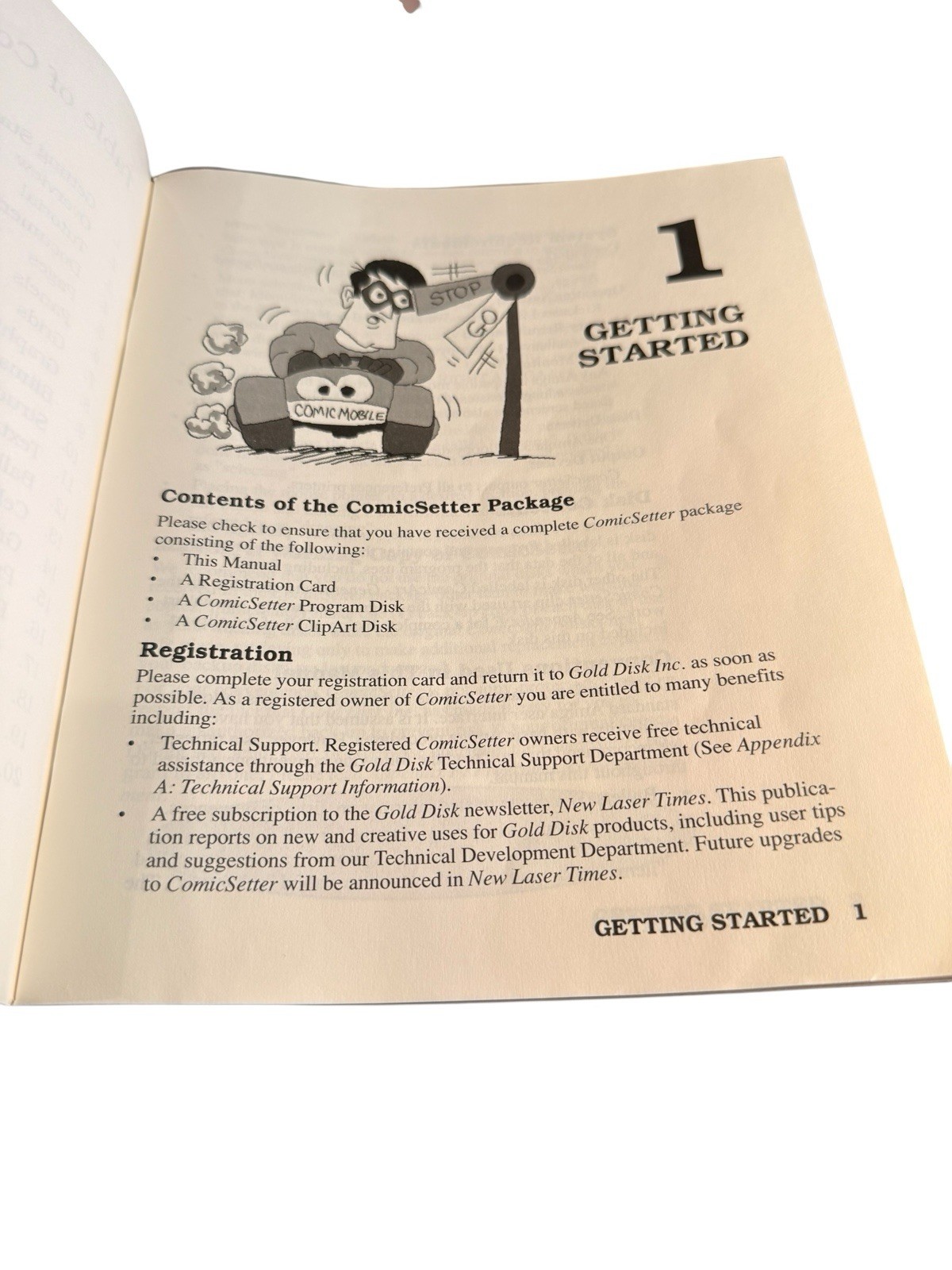 Gold Disk Comic Setter Users Guide 1988