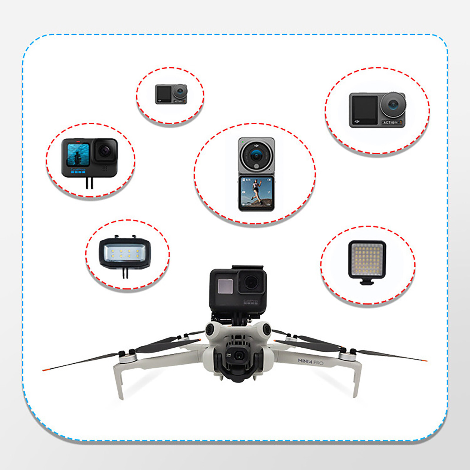 Upper Expansion Bracket Drone Accessories for DJI Mini 4 Pro/Mini 3/Mini 3 Pro