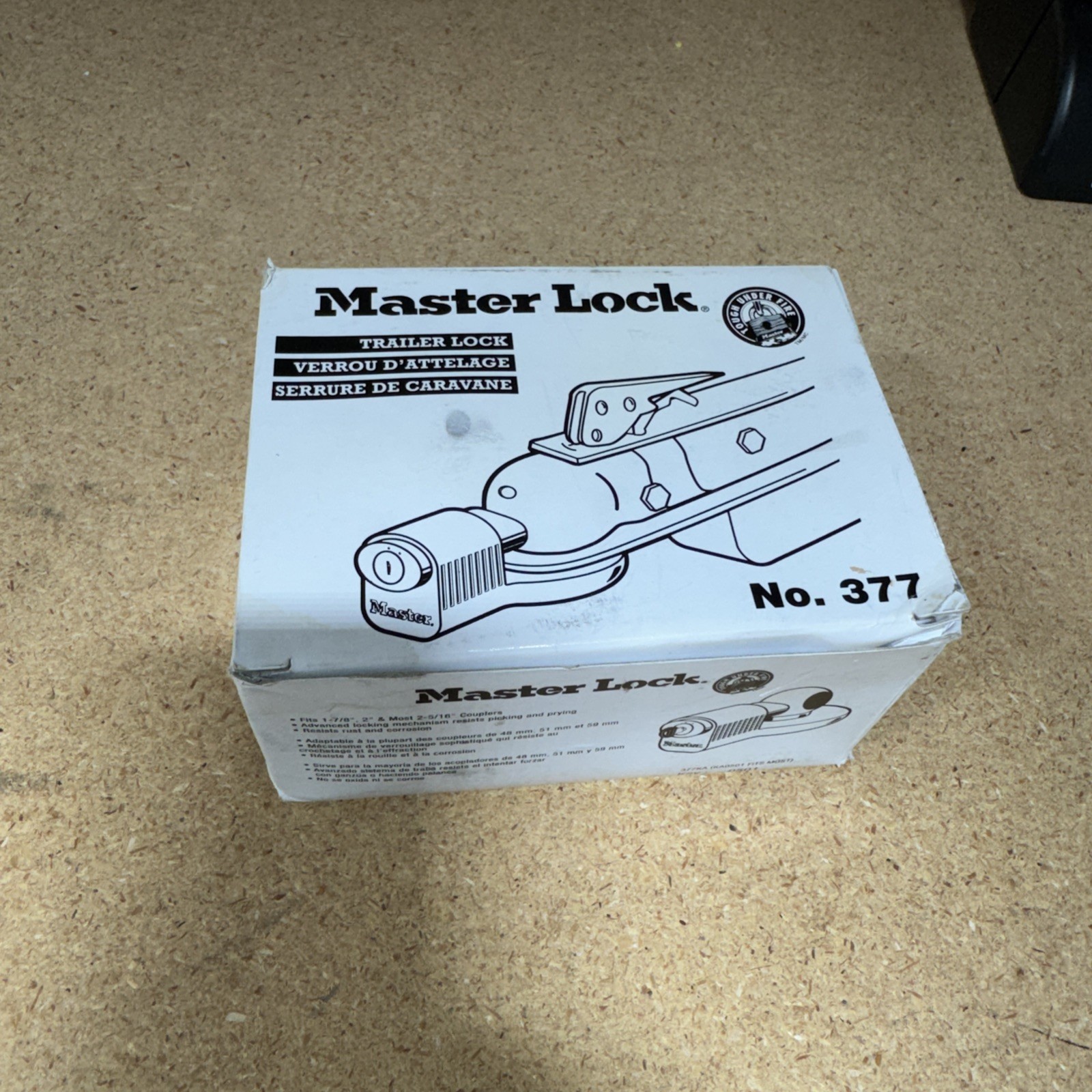 Master Lock Trailer Hitch Lock 377KA Fits 1-7/8 in., 2 in., & 2-5/16 in. KA0501