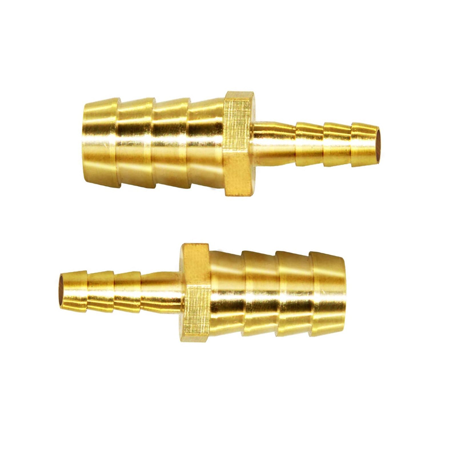 1/4 Inch To 5/16 Inch Hex Union Brass Hose Barb Reducer Splicer Fitting