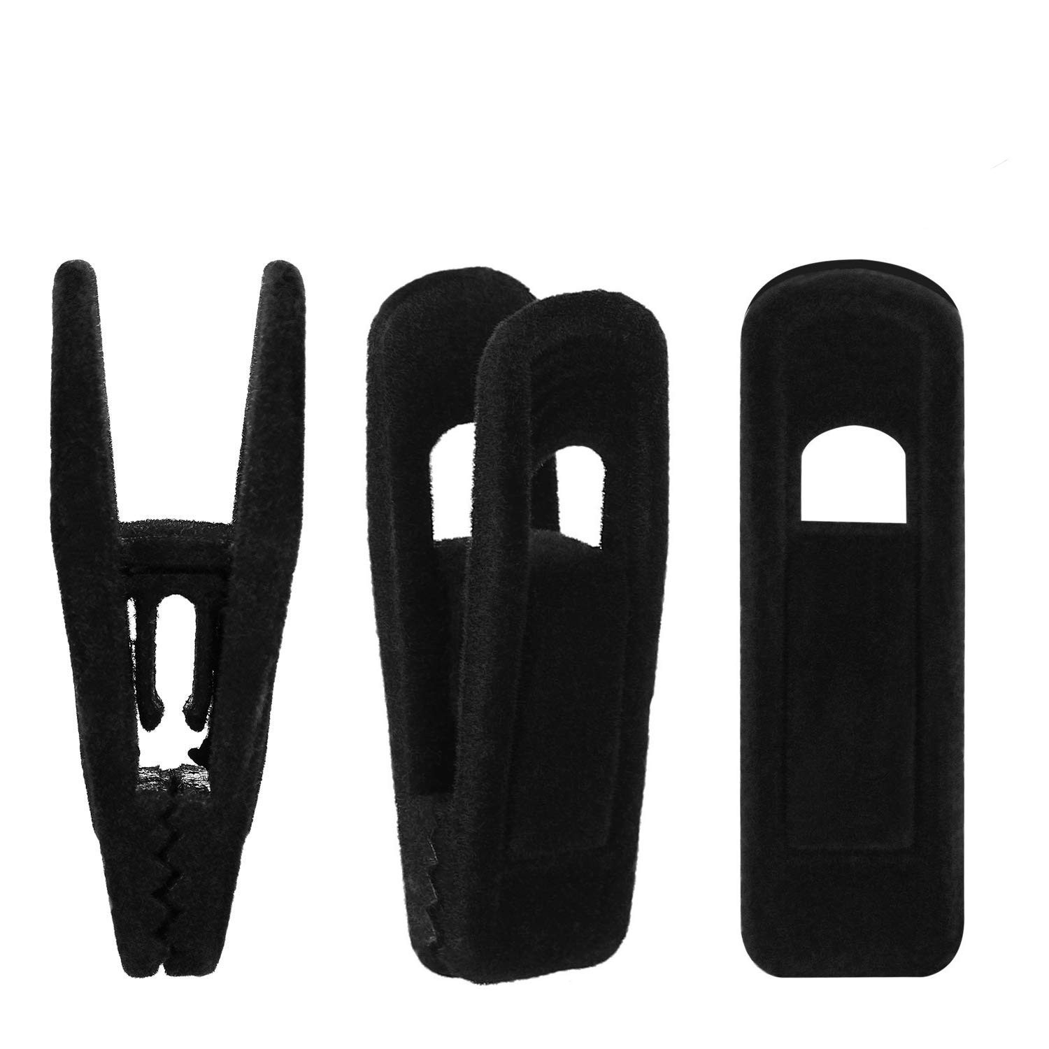 Velvet Hanger Clips, 24 Pack Black Pants Hangers Clips, Large Opening Clothes...