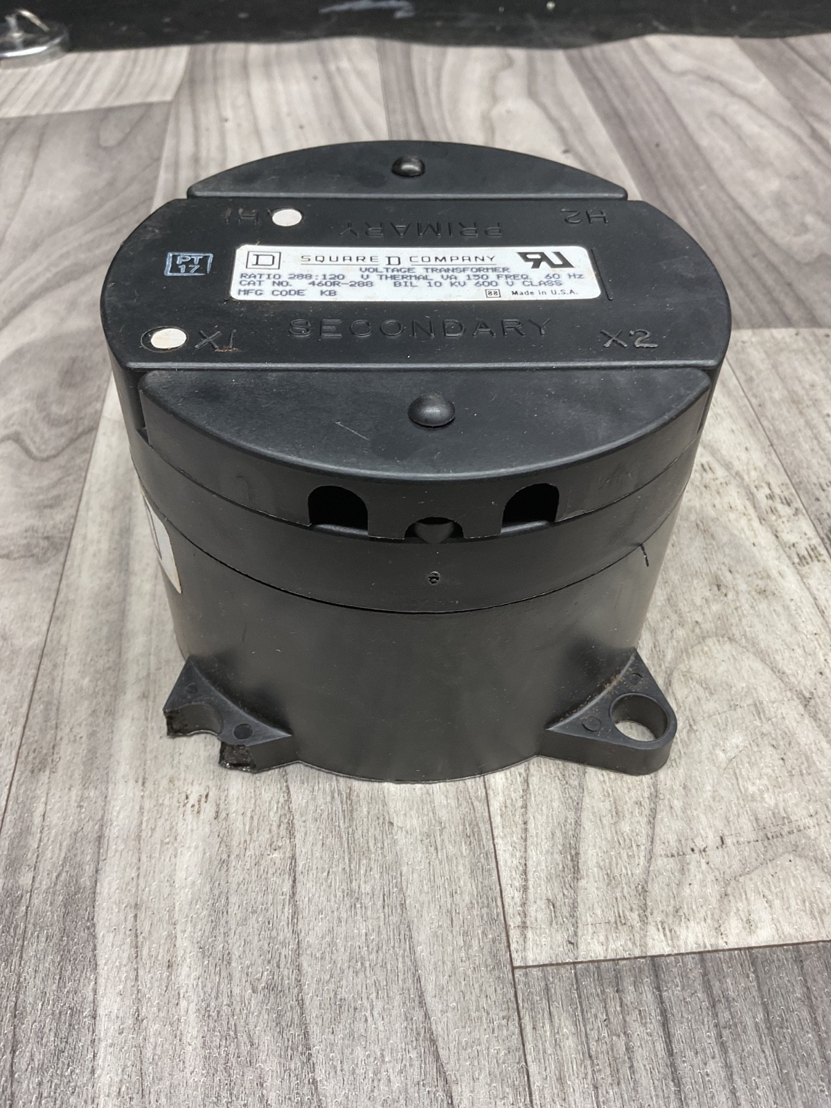 SQUARE D 460R-288 VOLTAGE TRANSFORMER *Chipped Corner* #4019B109PR3