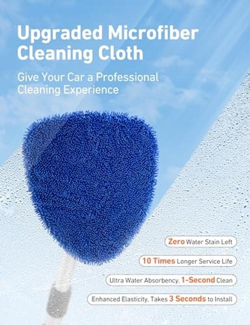 2" Extra-Long Windshield Cleaner Tool, Car Interior Detailing 21 in 1 Blue