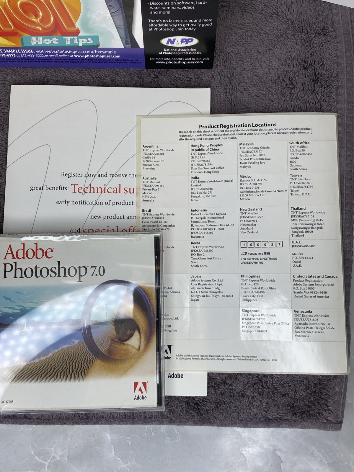Adobe Photoshop 7.0 Full Version for Macintosh Original Big Box, Disc, Book