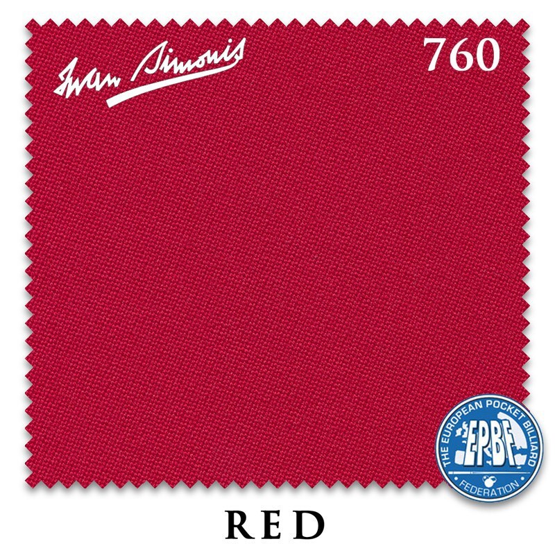 8' Oversized Simonis 760 Pool Billiard Table Cloth - Red - AUTHORIZED DEALER