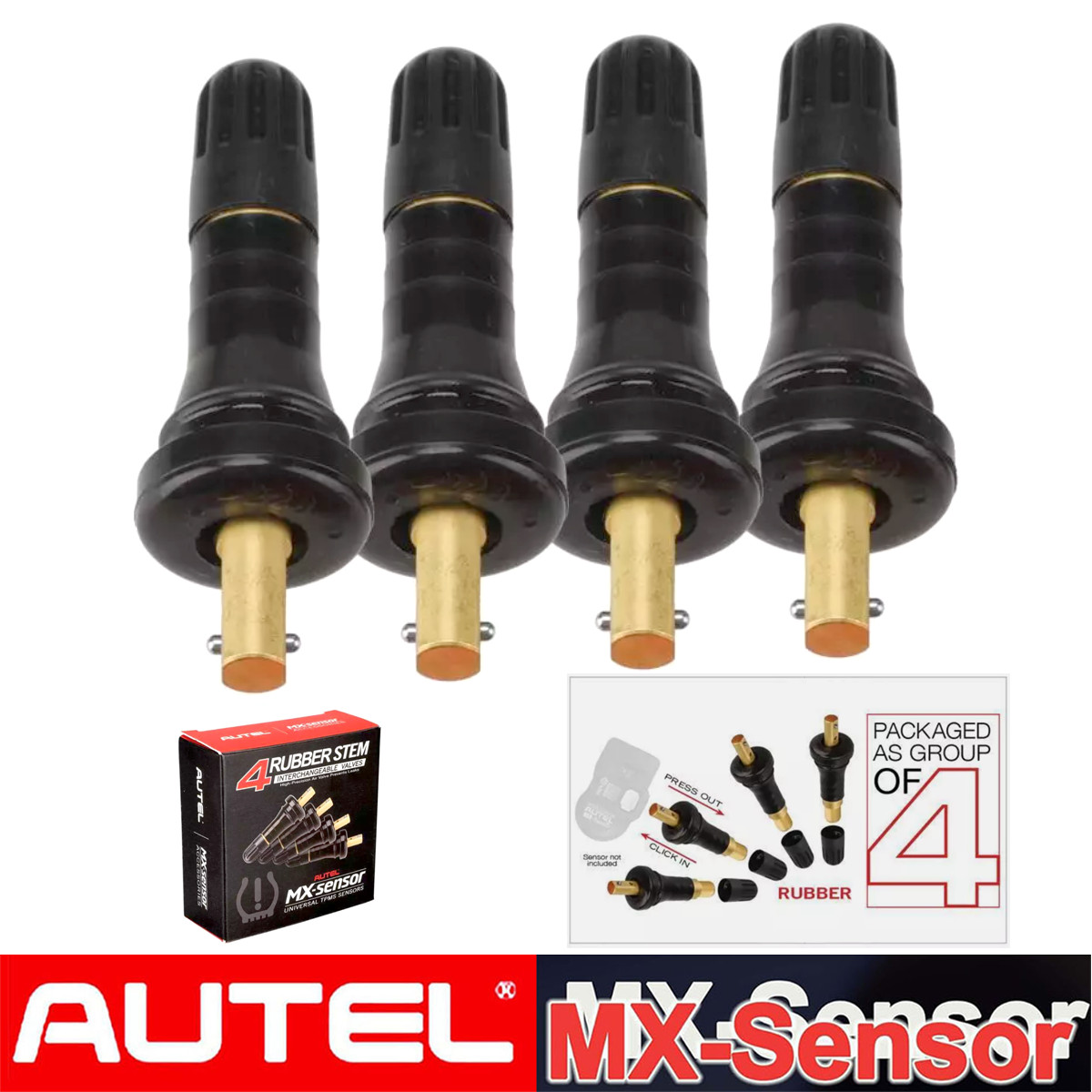 Universal Autel MX-Sensor Stem Interchangable Metal MVK / Rubber RVK Valve Kit