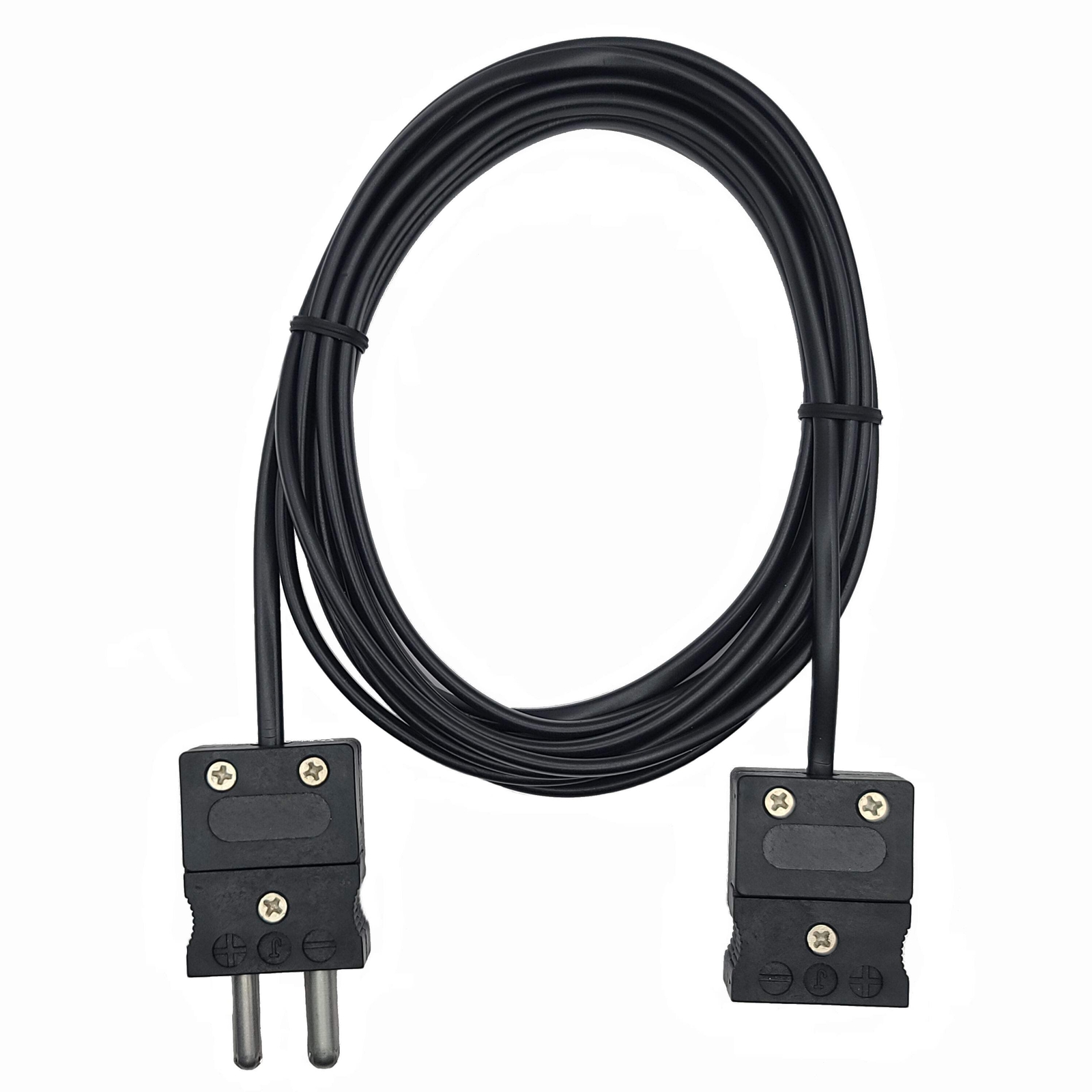 Thermocouple Extension Cable, Type J, 15ft, Standard Female to Standard Male