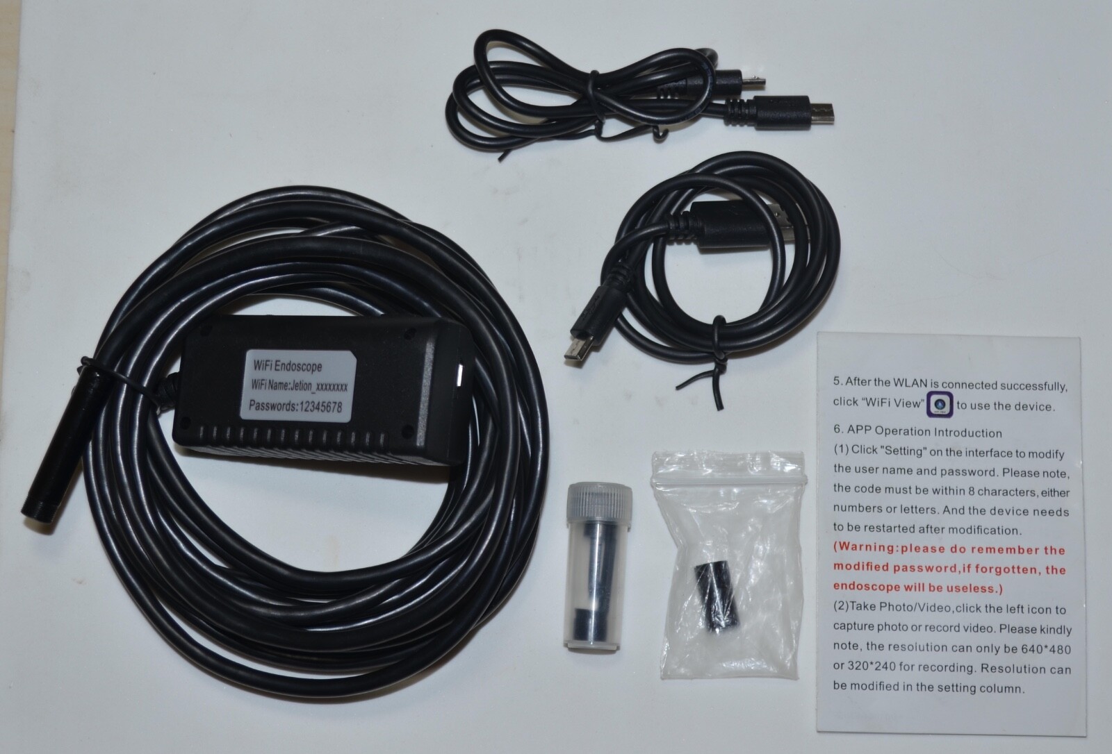 WIFI Borescope Endoscope Semi-Rigid Camera by DEPSTECH Used