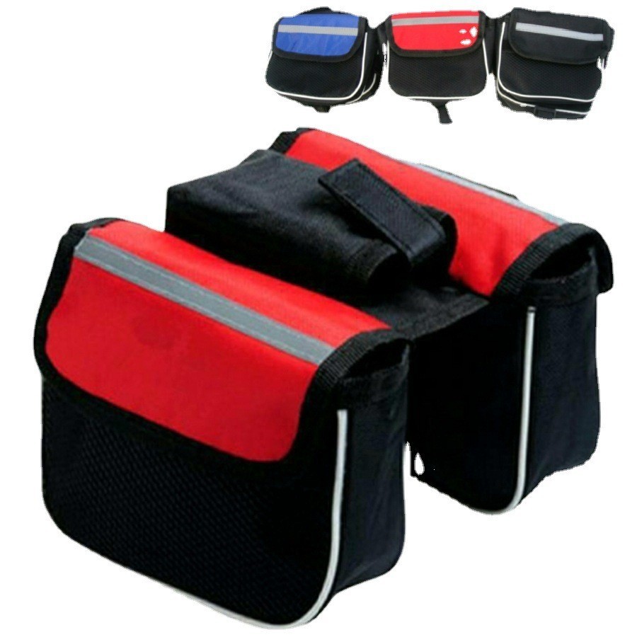 Waterproof Saddle and Top Tube Bag for Bike Phone Storage 14.8 11 5cm Black