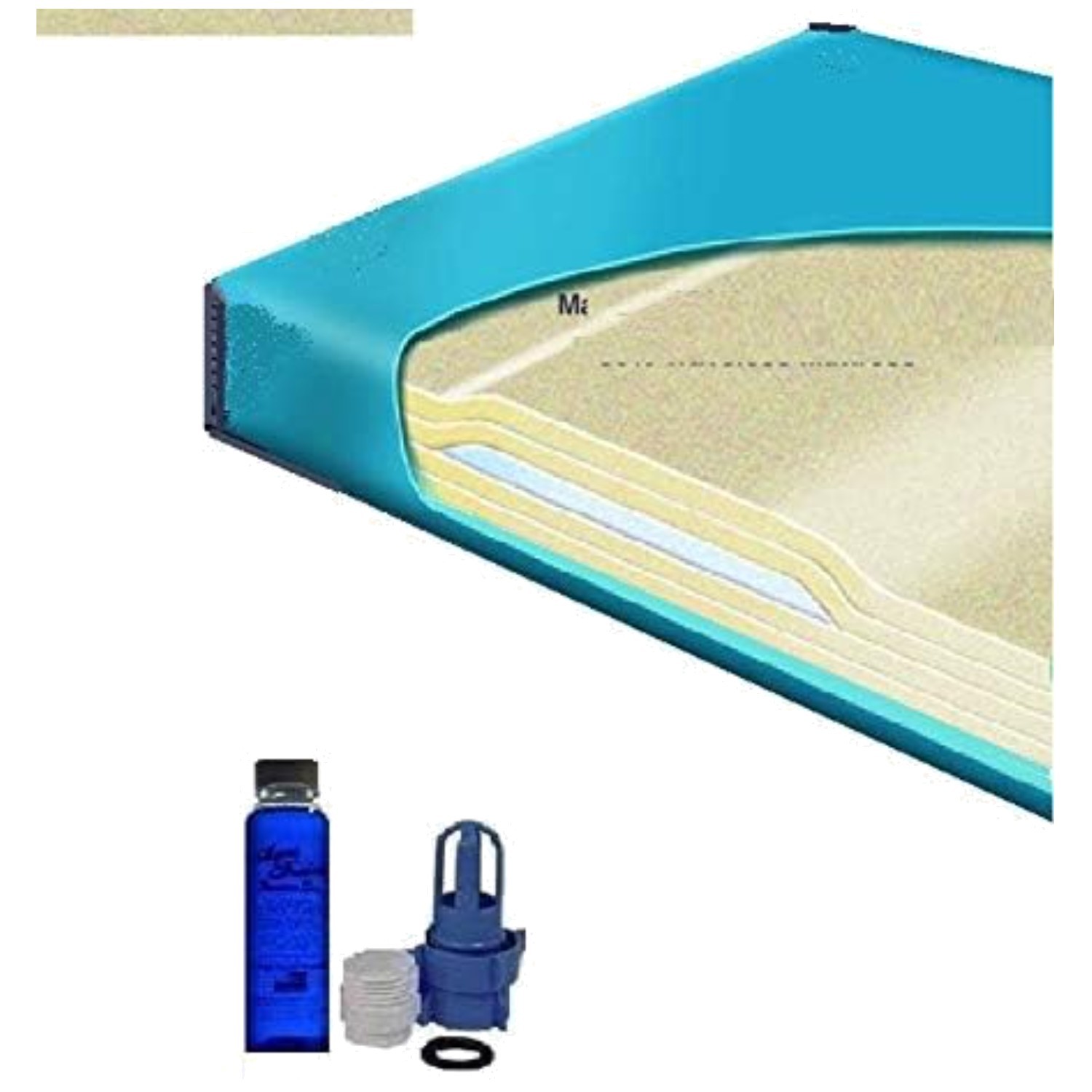 Queen Waterbed Mattress with Fill Kit - 90% Waveless