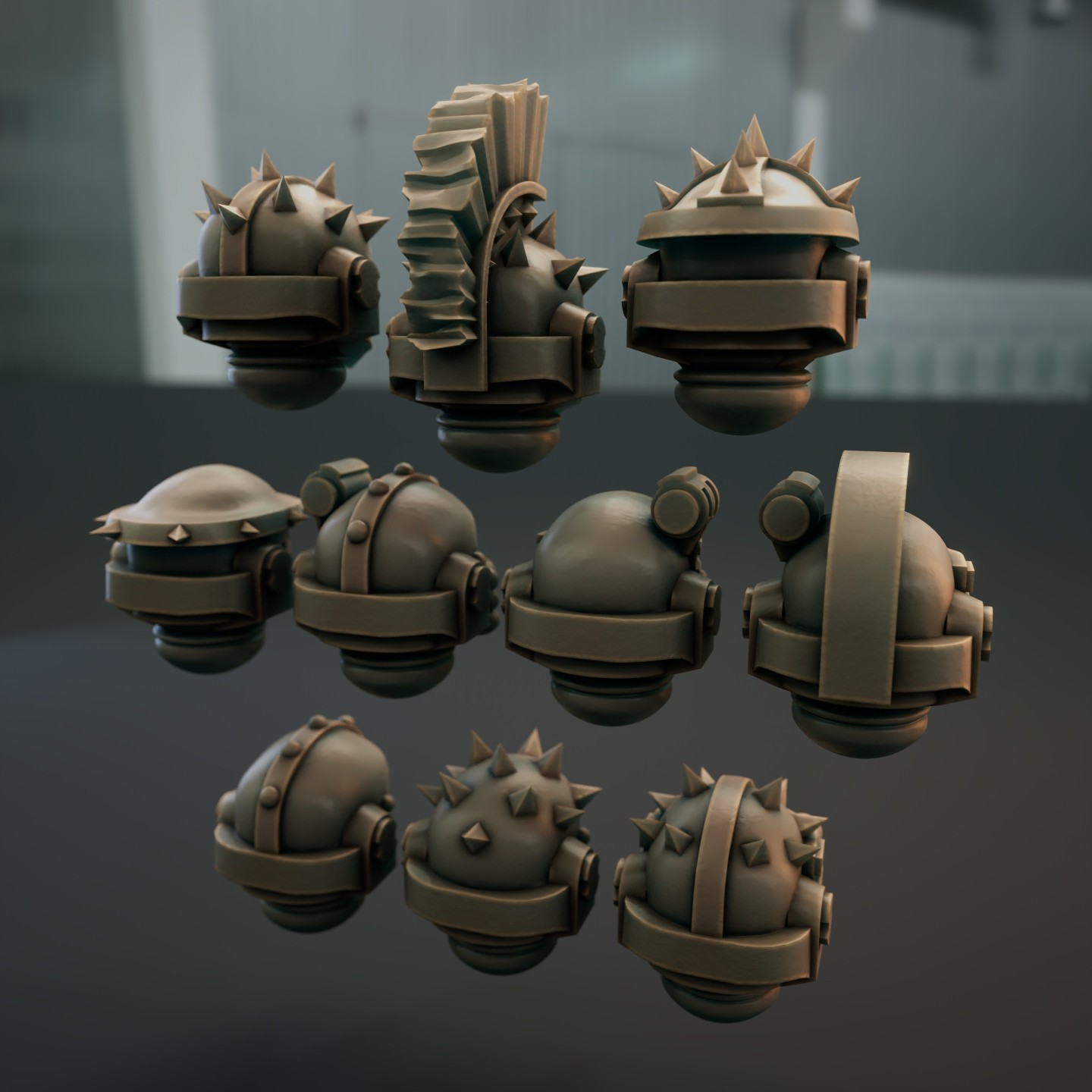 10-20x Iron Fighters Armored Helmets Variety Pack