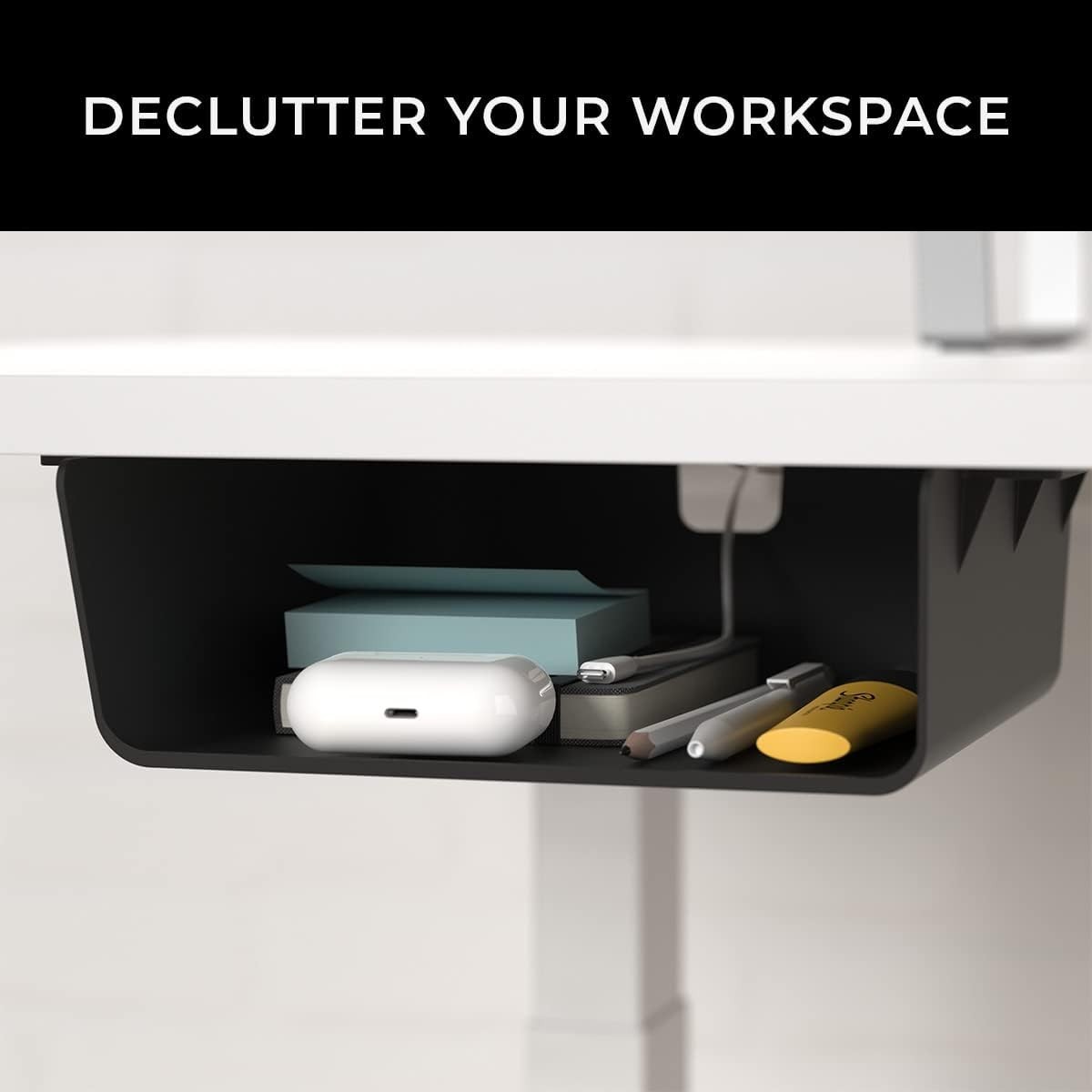 Under Desk Storage Shelf, Drawer Organizer for Office, Workstations, Tables, ...