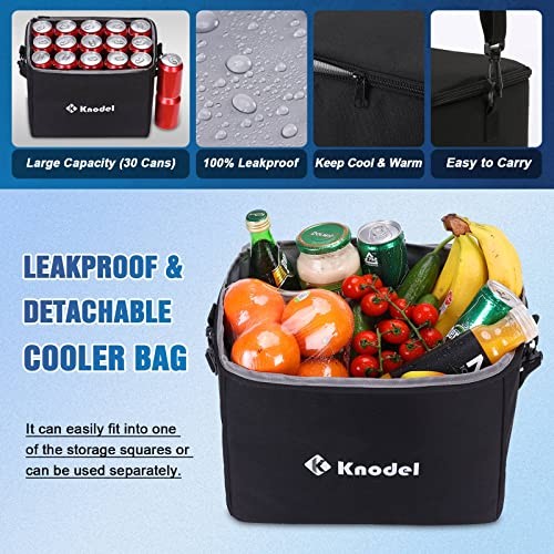Extra Large Trunk Organizer With Cooler Bag, 3 Compartments Car Organizer,