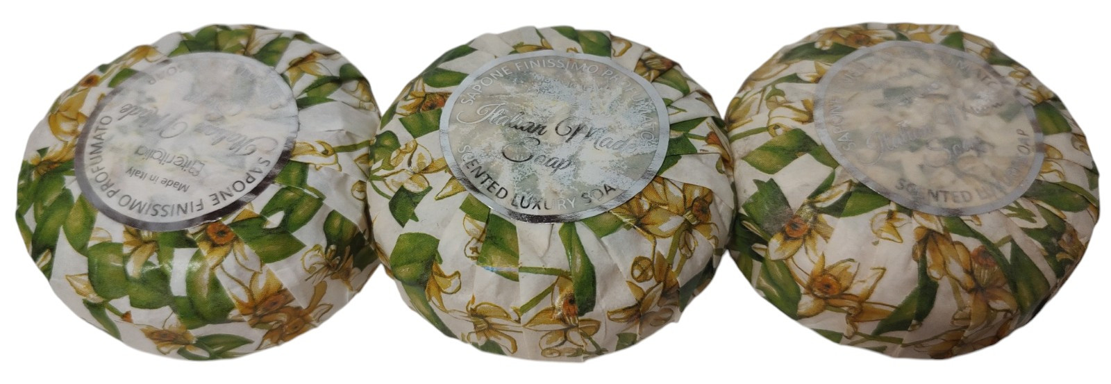 Iteritalia Italian Made Soap Honeysuckle Scented Sapone Finissimo Set of Three
