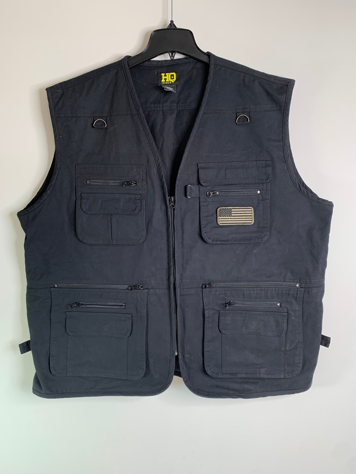 HQ Issue Black Canvas Tactical Duty Vest Mens 3XL