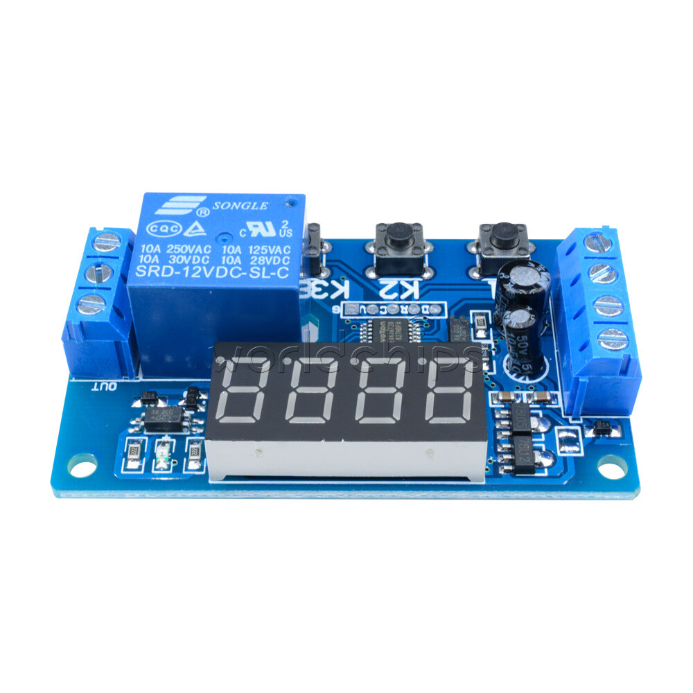 DC 12V Trigger Cycle Automation Timer Delay Relay Module 3-4 Digital LED