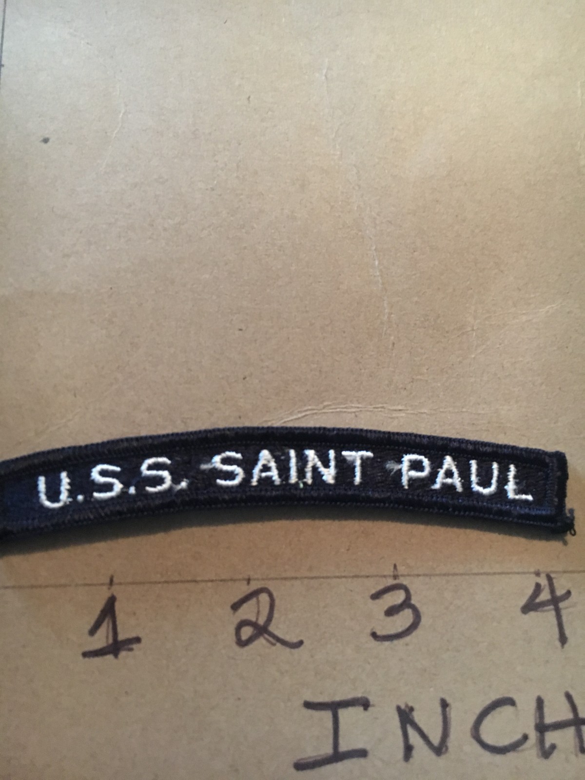 US NAVY SHOULDER STRIP TAB *** rocker *** Patch USS Saint Paul