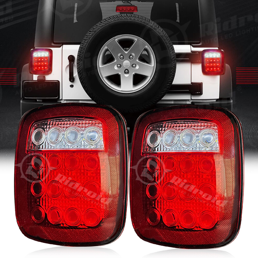 NEW Tail Lights Rear Brake Lamp pair For Jeep CJ5 CJ7 CJ8 YJ TJ Wrangler 1976-06