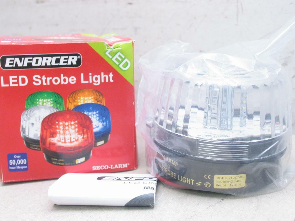 ENFORCER SL-1301-SAQ LED Strobe Light CLEAR Built in Siren