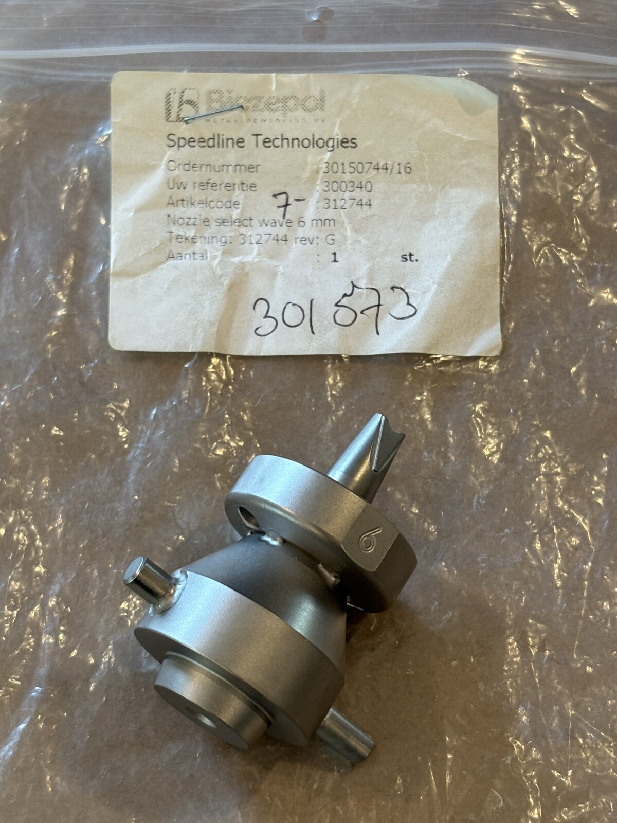 Biozepol Control Nozzle 6mm Speedline Technologies 7-312744 Wave Solder Machine