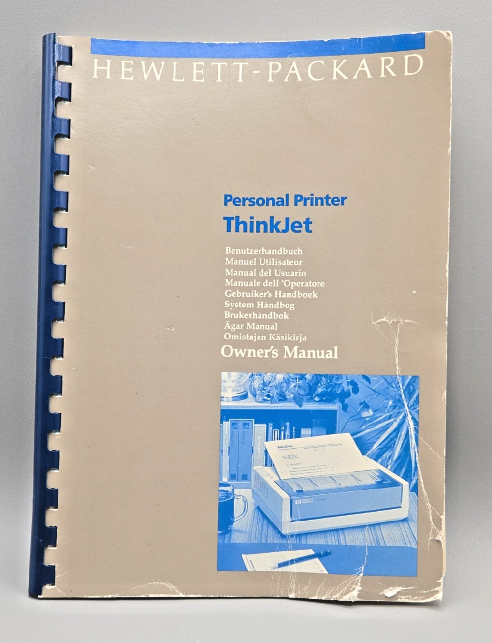 1989 Vintage HP ThinkJet Printer Owner's Manual Hewlett-Packard Microsoft