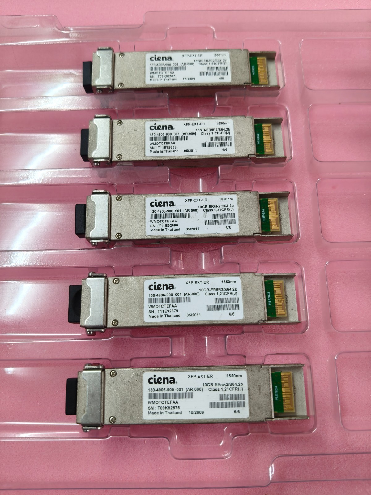 Ciena XFP-EXT-ER 130-4906-900 001 10GB-ER/IR2/S64.2b 1550nm 40km WMOTCTEFAA