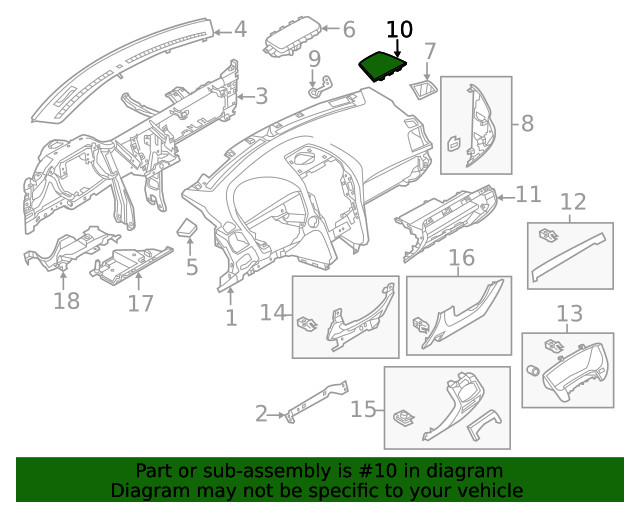 Genuine Ford Speaker Grille DB5Z-18978-BA