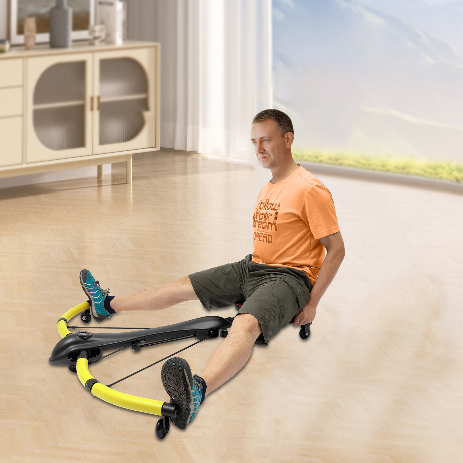 Body Workout Machine Abdominal Exercise Machine Rowing Machine Home Gym USA