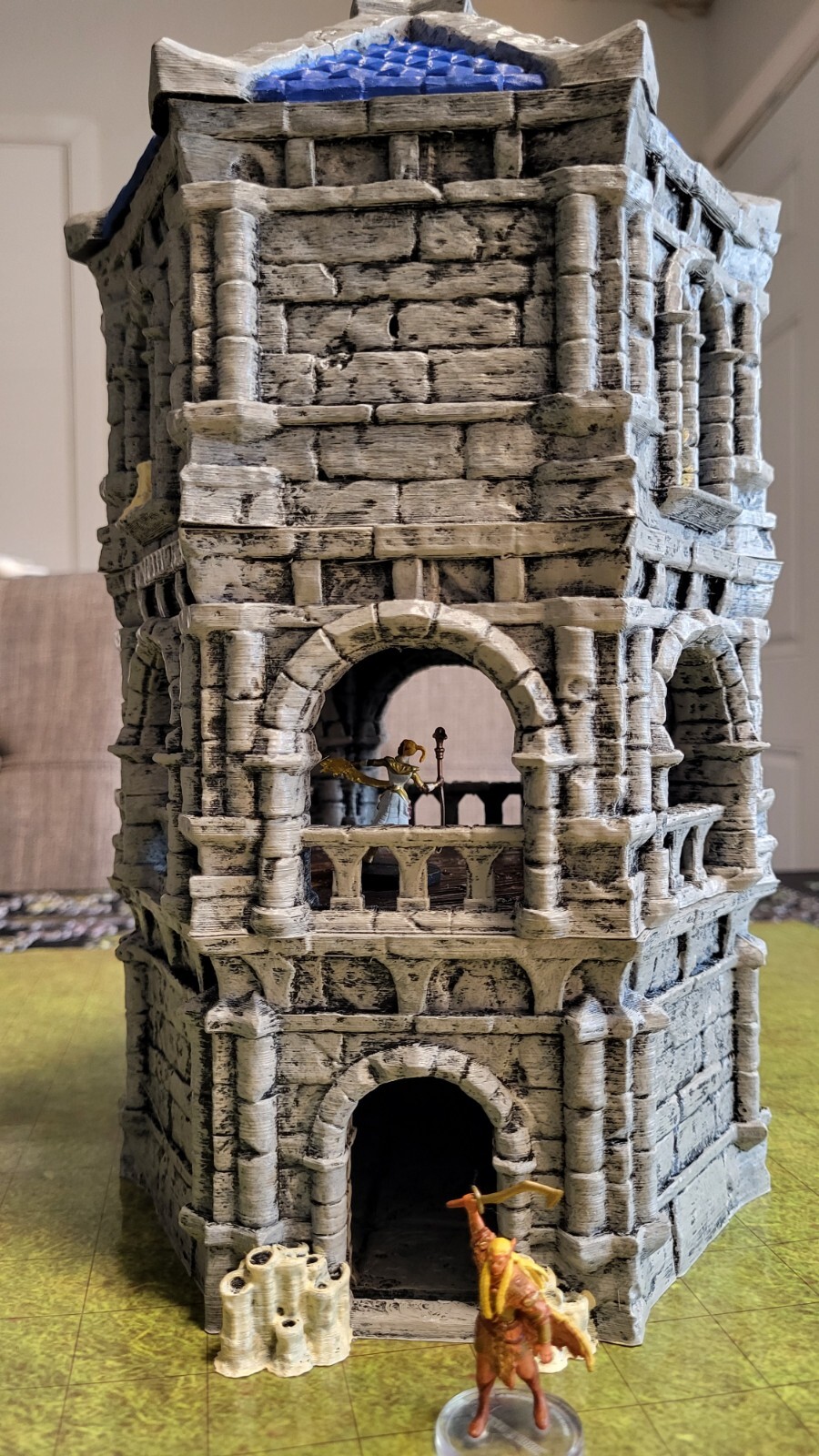 (1) D&D Tower FULLY PAINTED Dungeons & Dragons/Pathfinder Scenery (28mm)