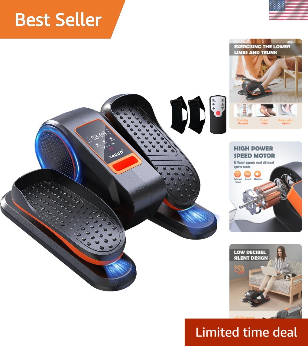 Portable Under Desk Electric Elliptical for Seniors - 13 Speeds & Remote Control