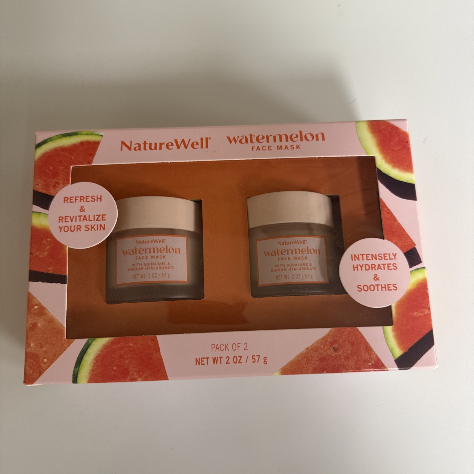 NatureWell Watermelon Face Mask Hydrates Soothes, 2.Oz