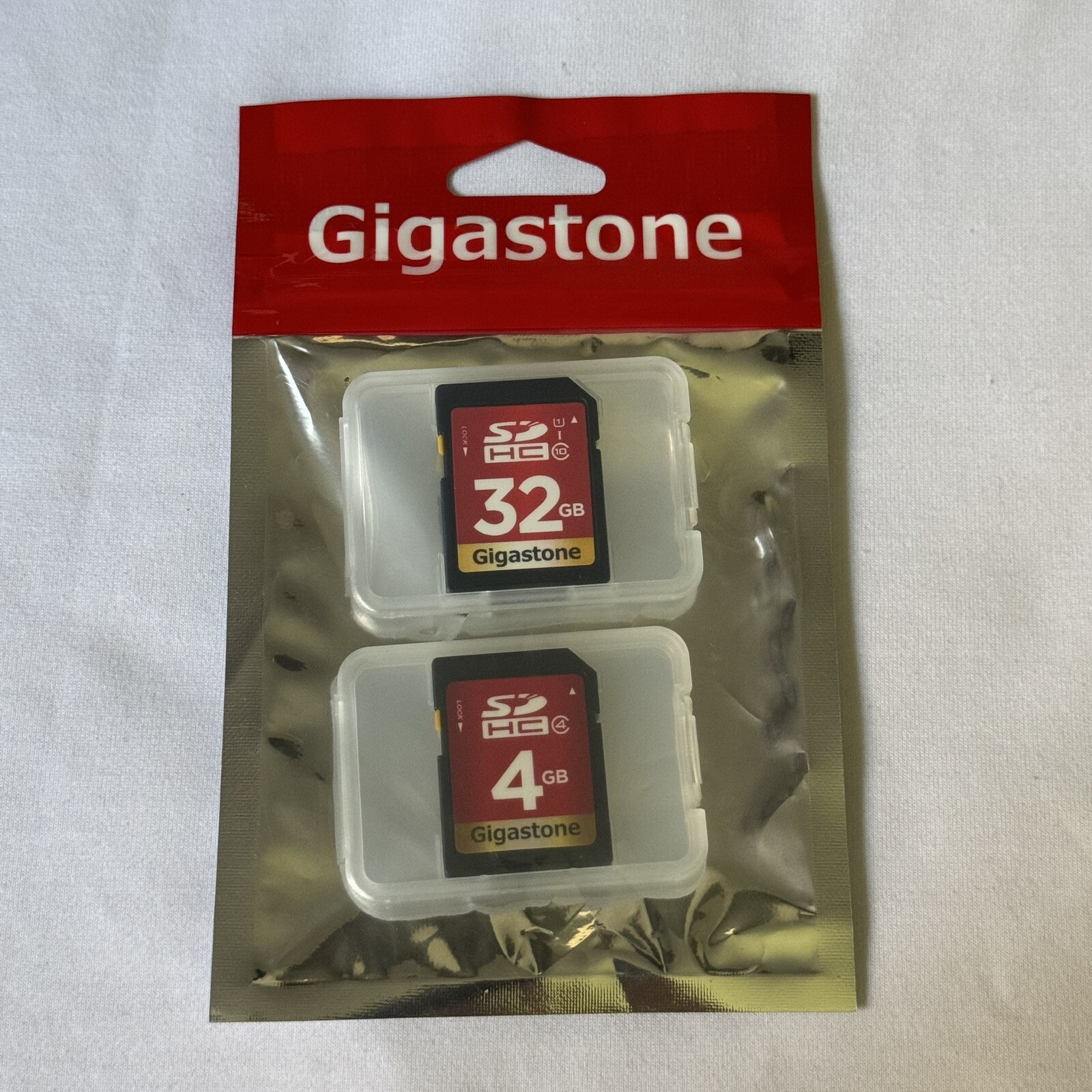 Gigastone 32GB & 4GB SD Memory Card for Cameras, Full HD Video, SDHC U1 Class 10