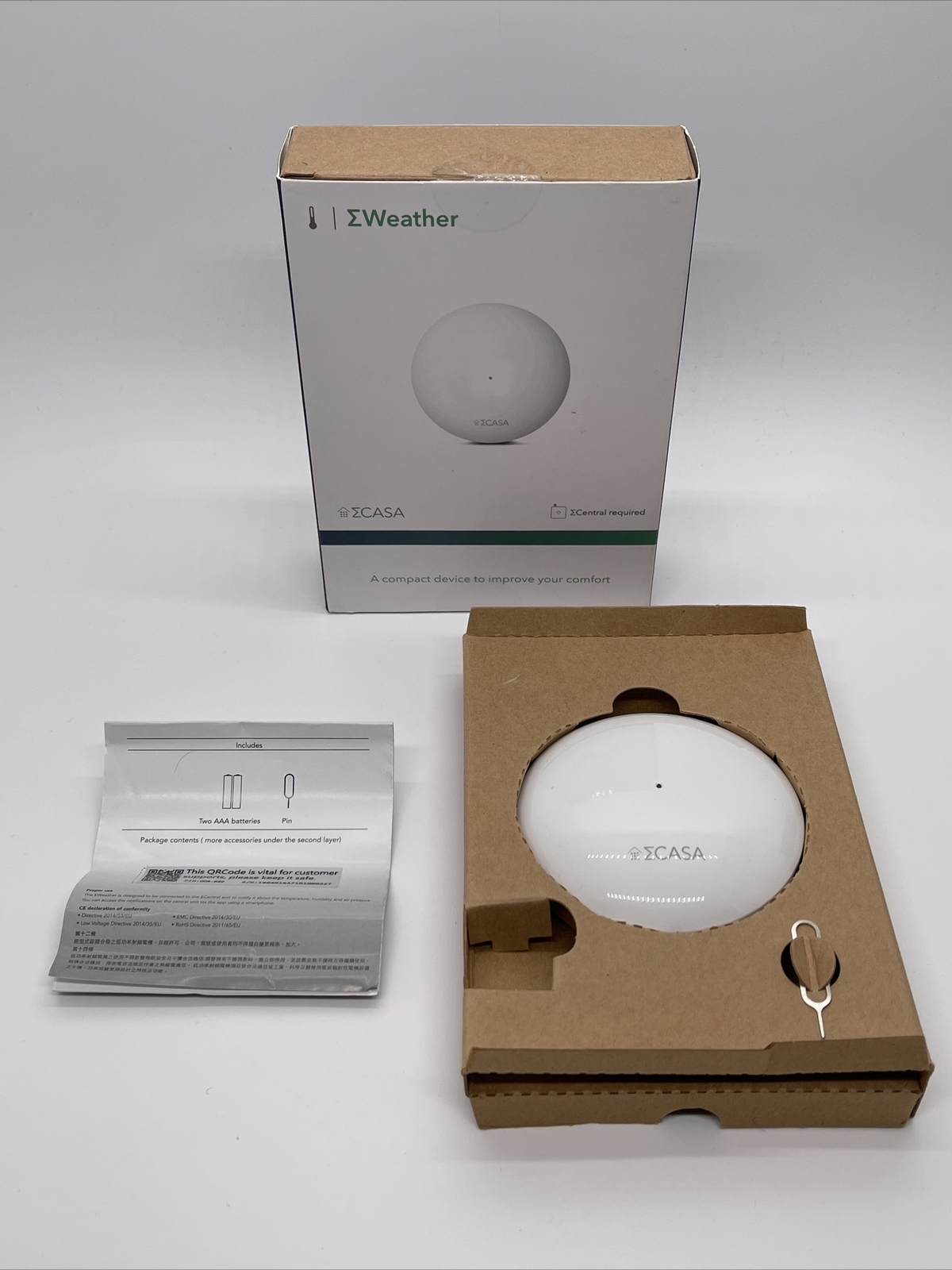 Sigma Casa Weather Sensor : Detects Weather Temperature/Humidity/Pressure SA7101