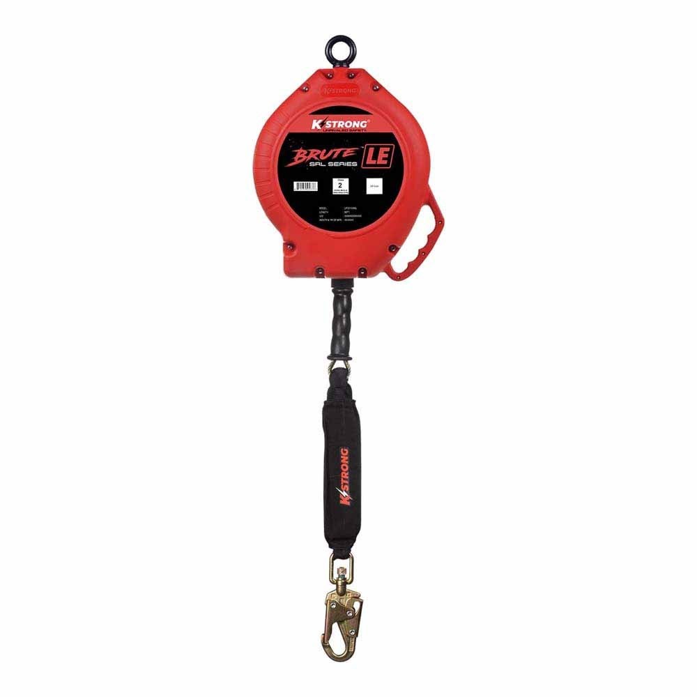 KStrong UFS310080L BRUTE LE 80ft Cable SRL Swivel Snap Hook Leading Edge
