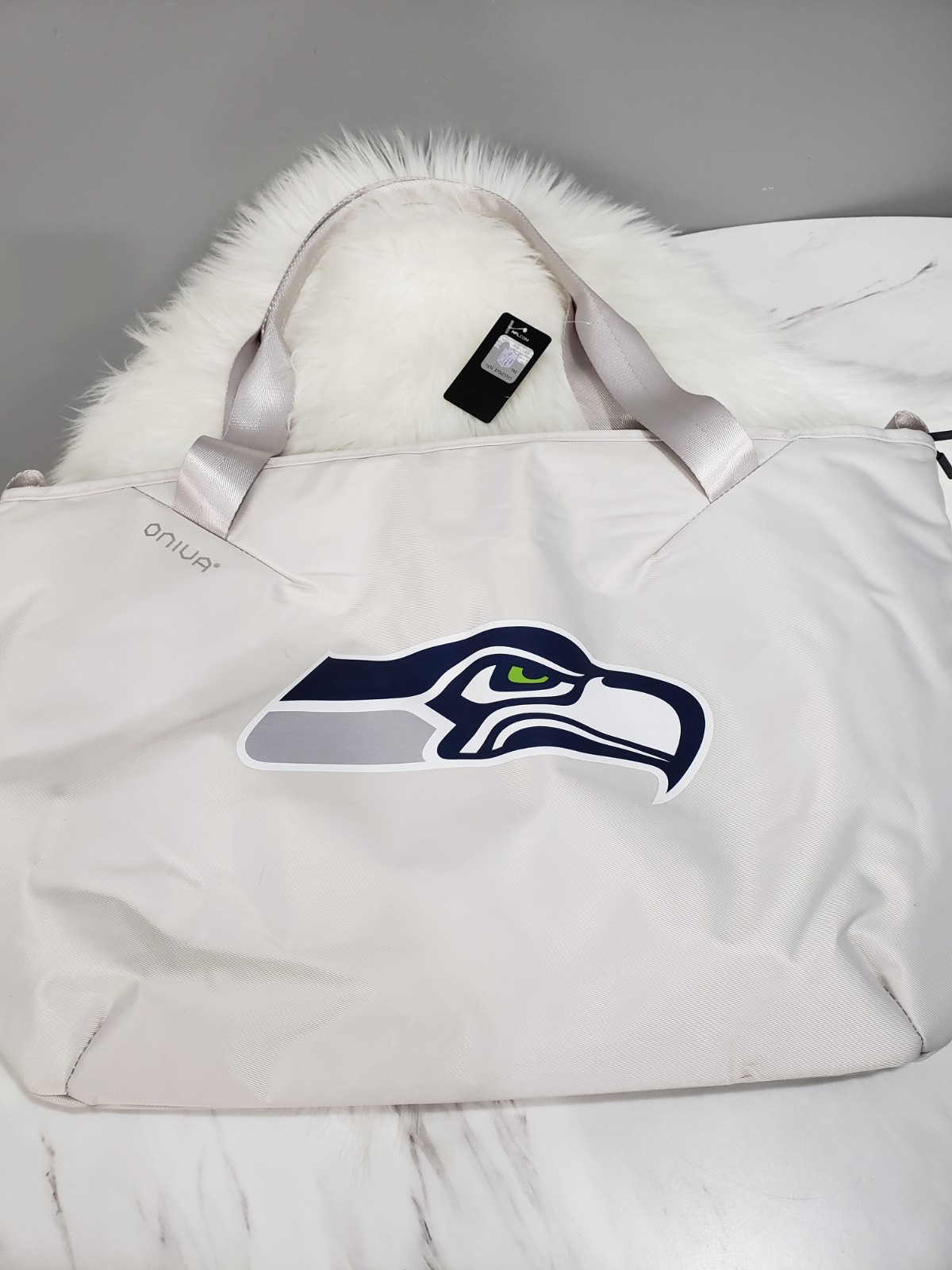 NEW NFL Seattle Seahawks Large Lunch Bag Tote Cooler On The Go Gray Oniva Travel