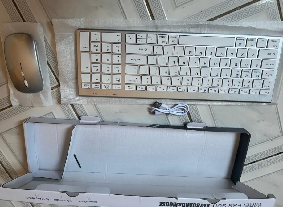 Slim Rechargeable Bluetooth Keyboard and Mouse Set