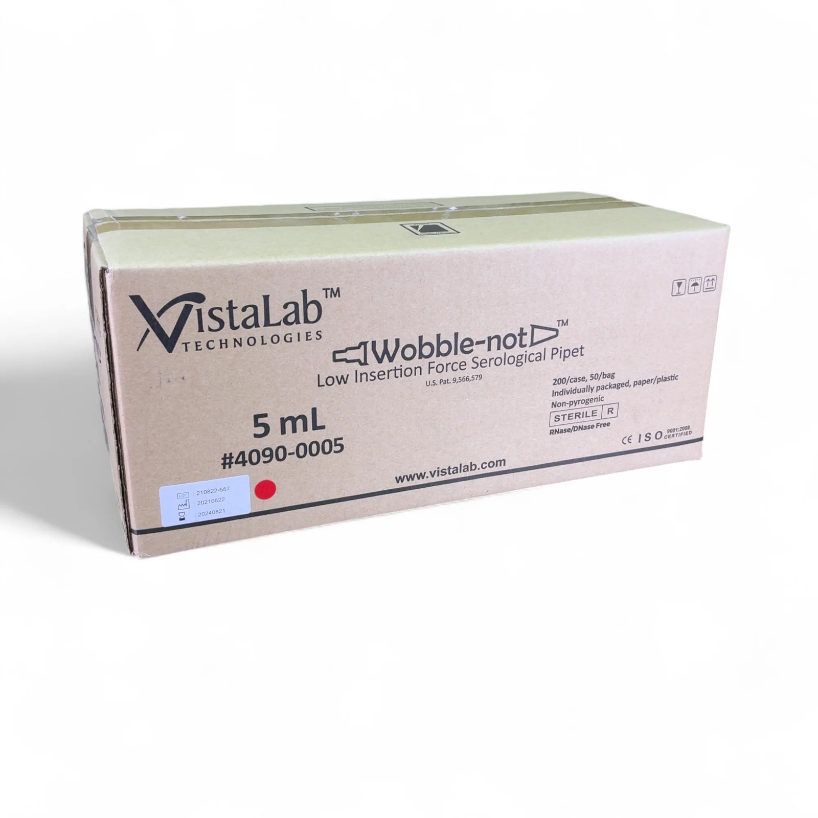 VistaLab Technologies Wobble-not Low Insertion Force Serological Pipet 4090-0005